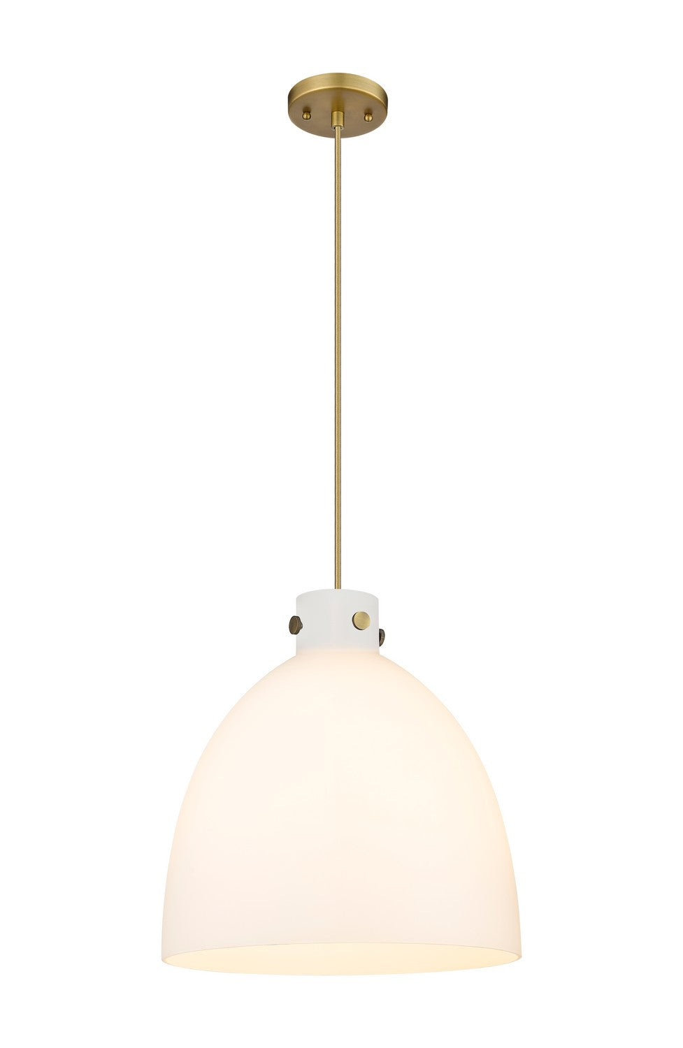 Innovations Downtown Urban 410-1PL-BB-G412-16WH Pendant Light - Brushed Brass