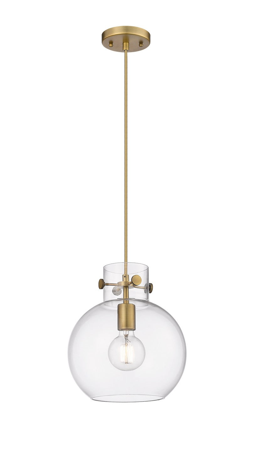 Innovations Downtown Urban 410-1PM-BB-G410-10CL Pendant Light - Brushed Brass