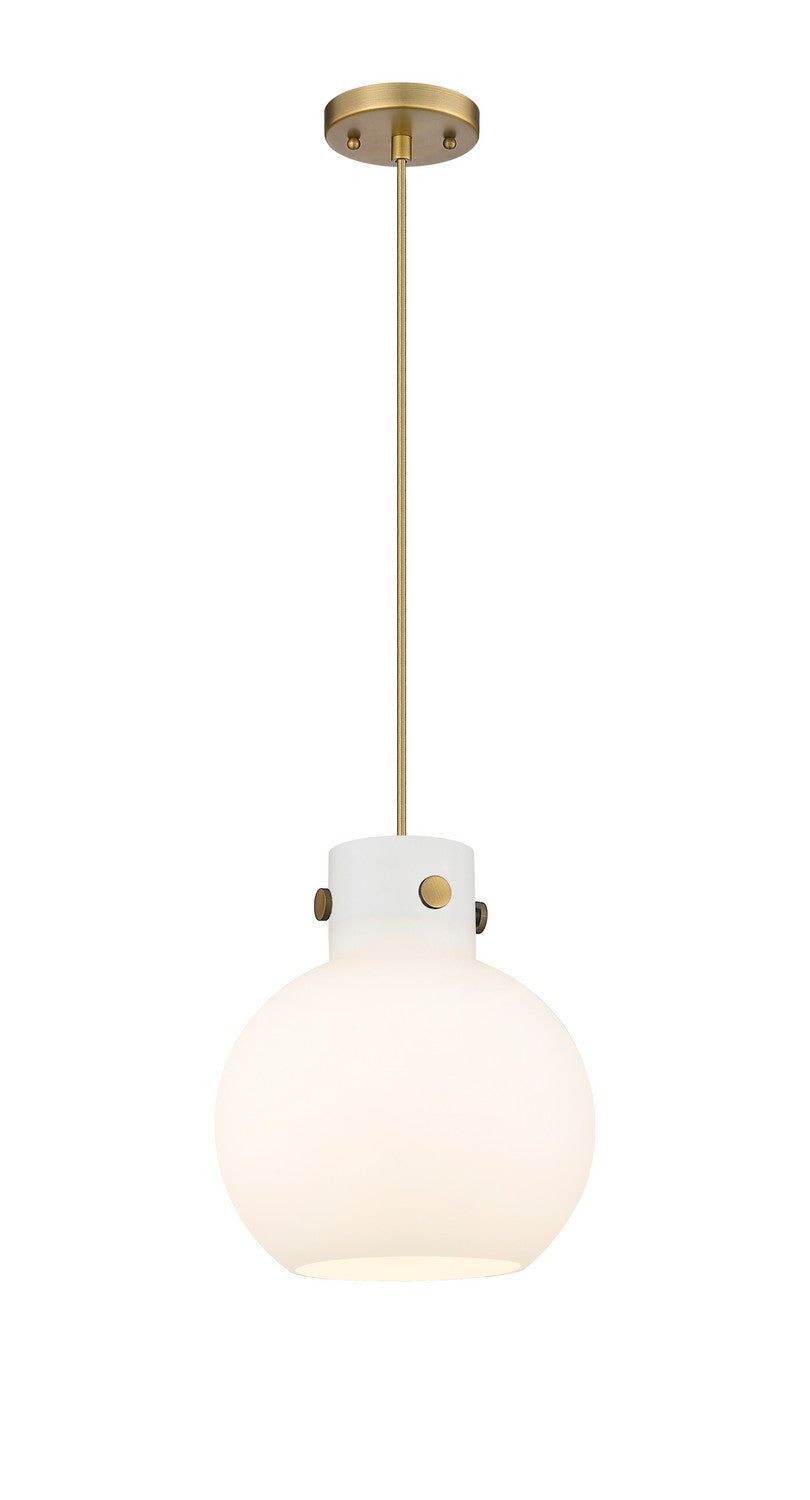 Innovations Newton 410-1PM-BB-G410-10WH Pendant Light - Brushed Brass