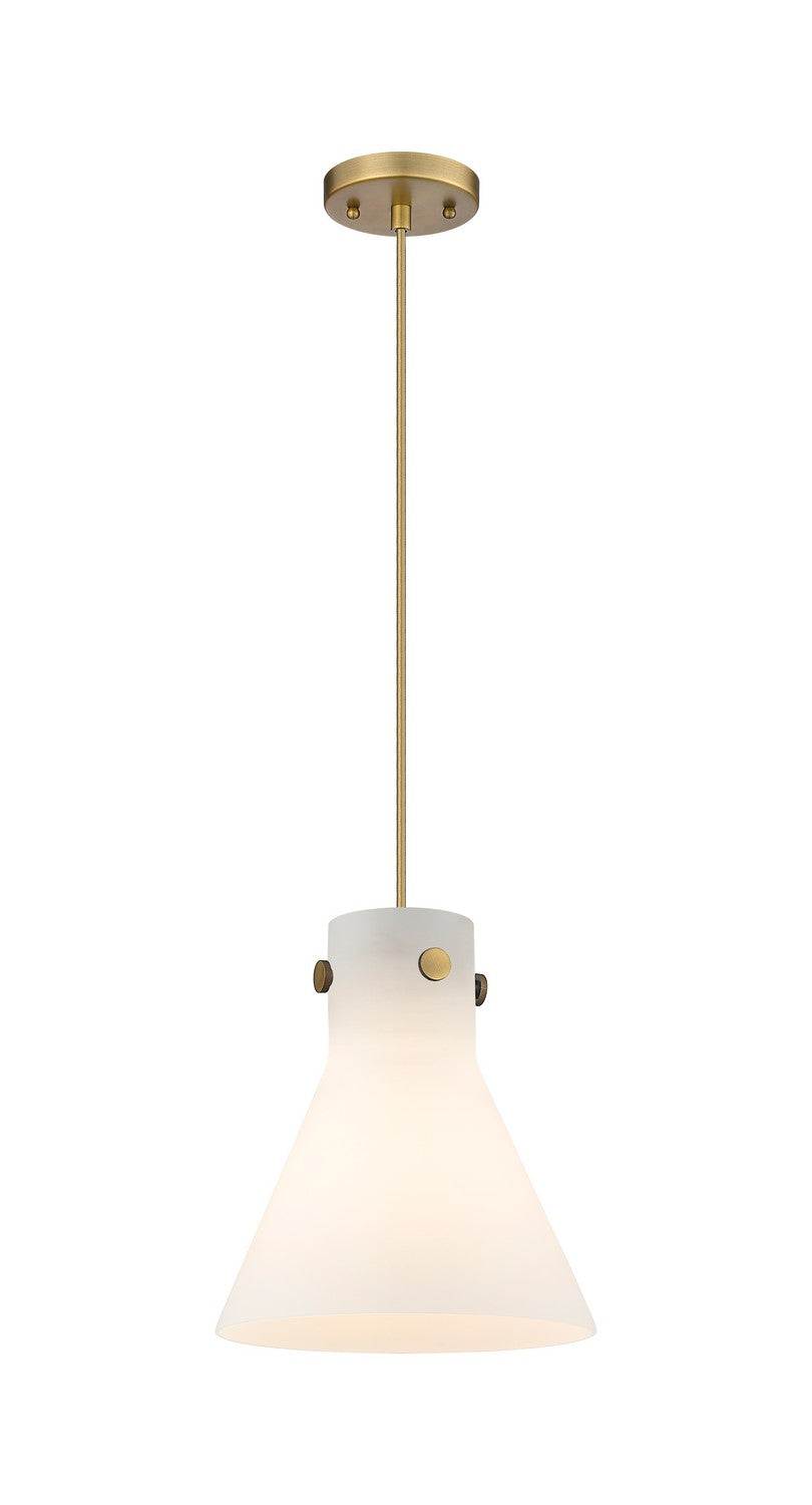 Innovations Downtown Urban 410-1PM-BB-G411-10WH Pendant Light - Brushed Brass