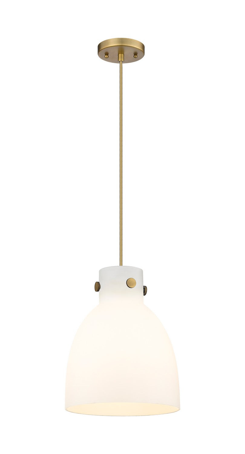 Innovations Downtown Urban 410-1PM-BB-G412-10WH Pendant Light - Brushed Brass