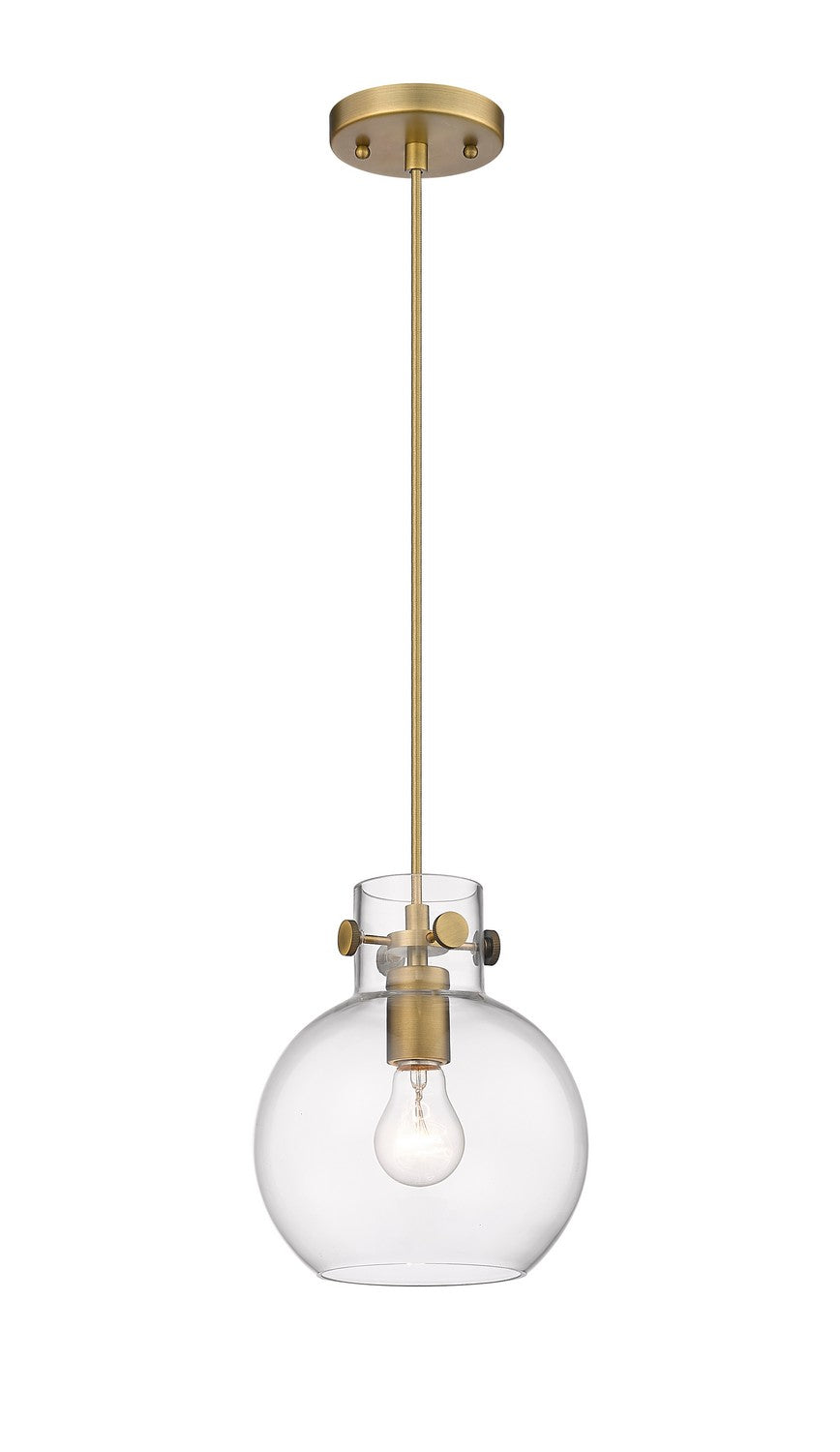 Innovations Downtown Urban 410-1PS-BB-G410-8CL Pendant Light - Brushed Brass