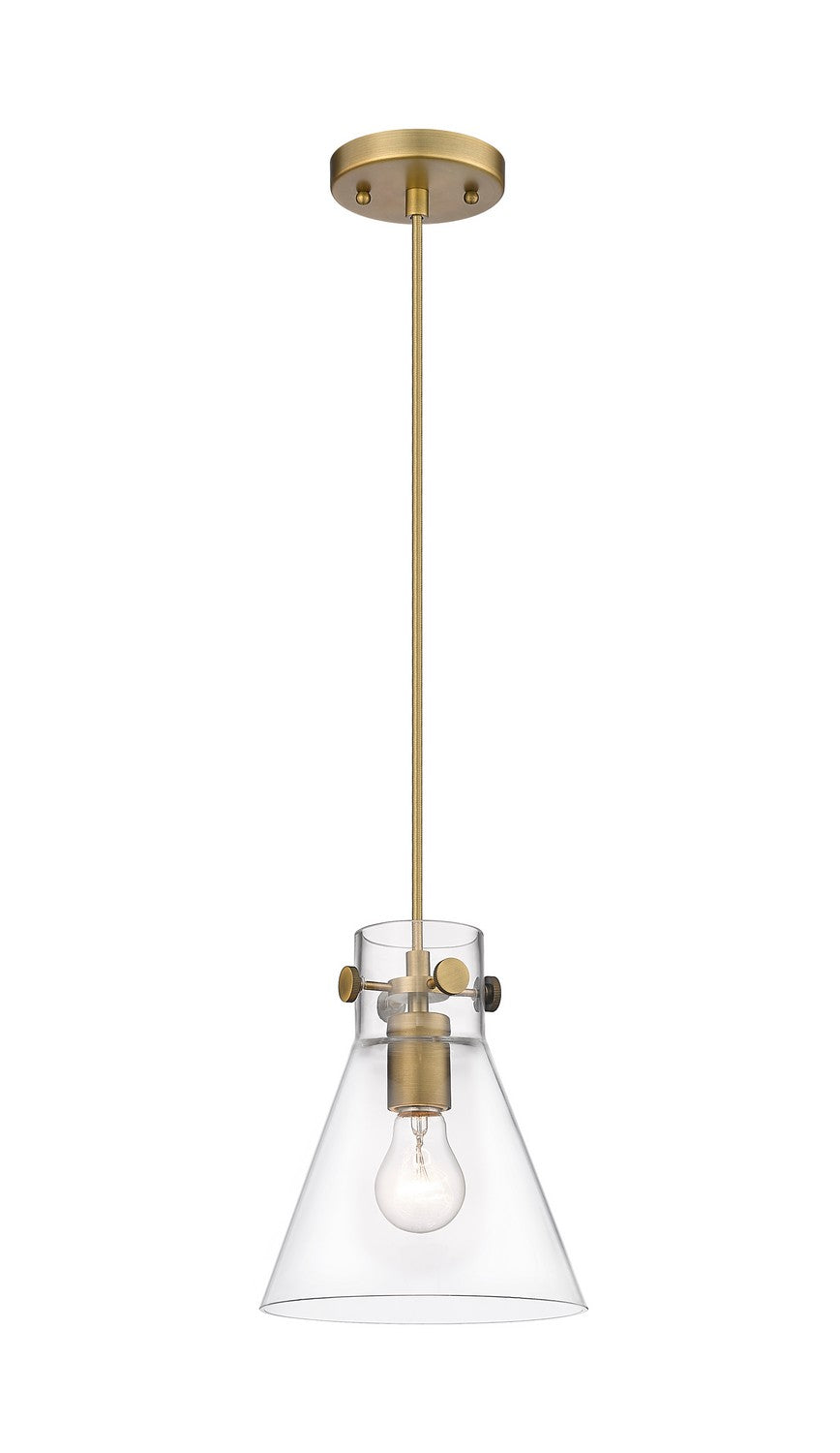 Innovations Downtown Urban 410-1PS-BB-G411-8CL Pendant Light - Brushed Brass
