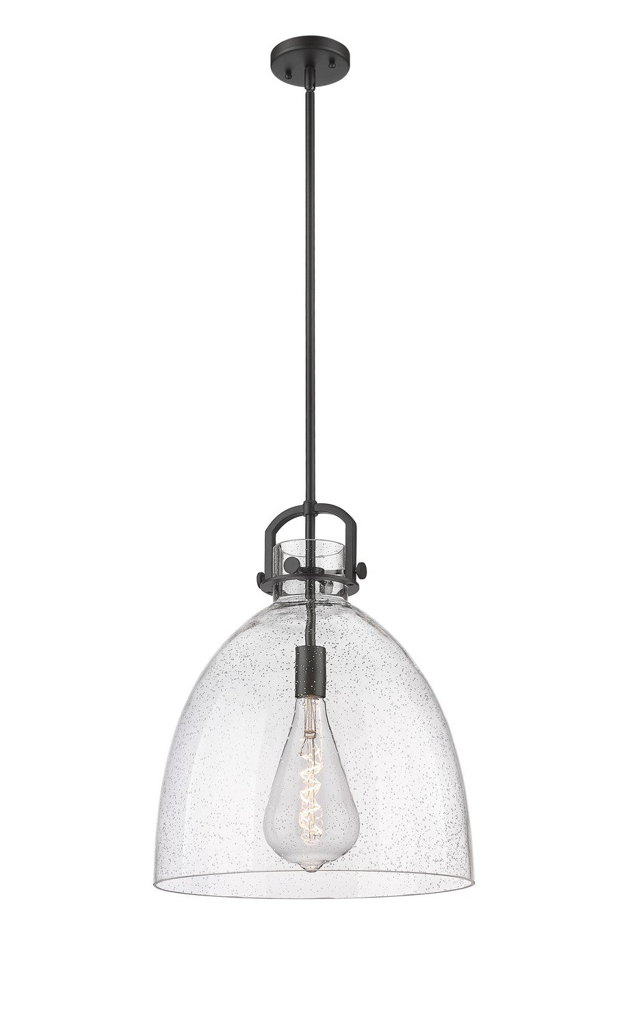 Innovations Downtown Urban 410-1SL-BK-G412-16SDY Pendant Light - Matte Black