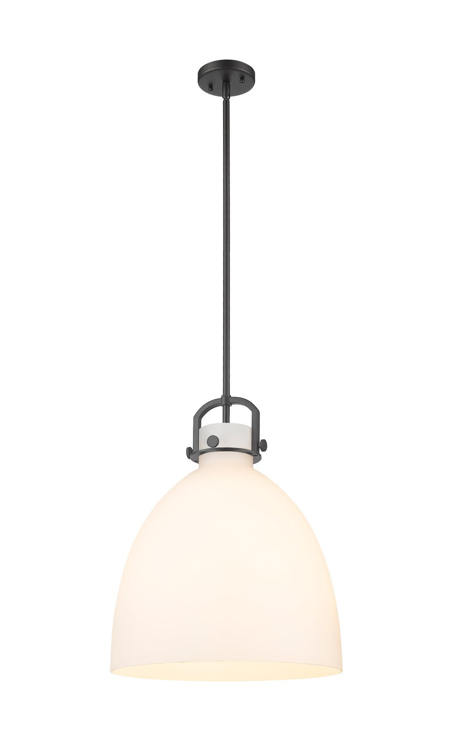 Innovations Downtown Urban 410-1SL-BK-G412-16WH Pendant Light - Matte Black