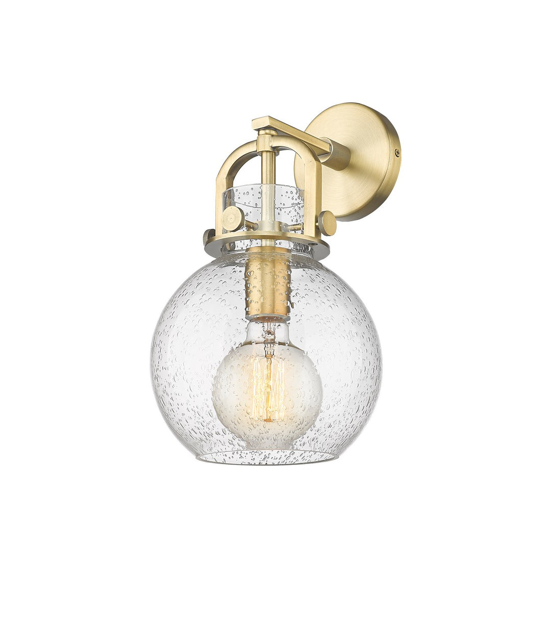 Innovations Newton 410-1W-BB-G410-8SDY Wall Sconce Light - Brushed Brass