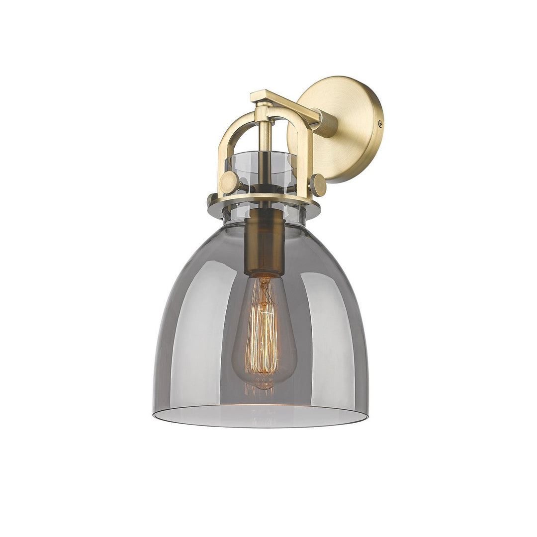 Innovations Downtown Urban 410-1W-BB-G412-8SM Wall Sconce Light - Brushed Brass