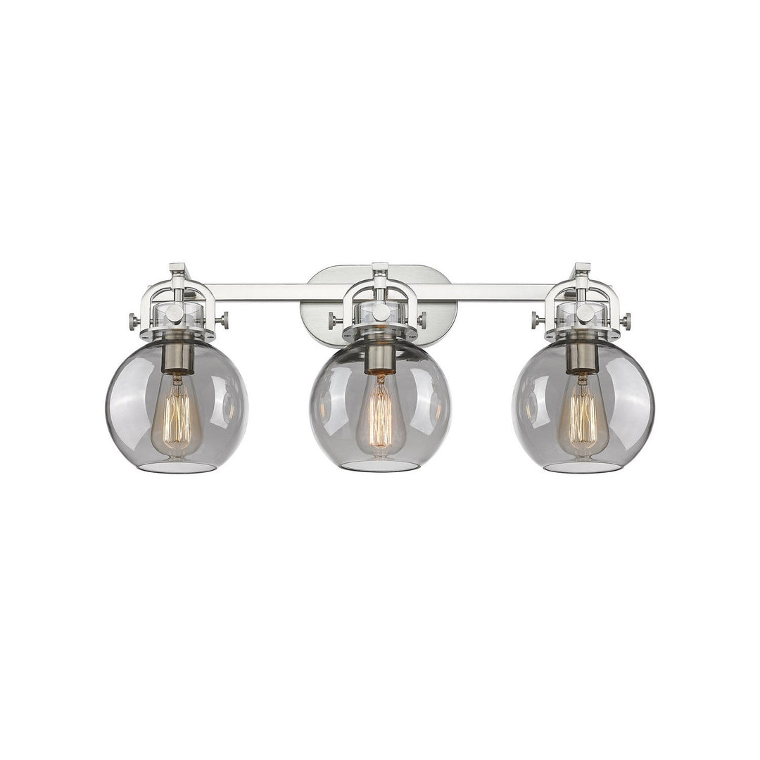 Innovations Newton 410-3W-SN-G410-7SM Bath Vanity Light 27 in. wide - Brushed Satin Nickel
