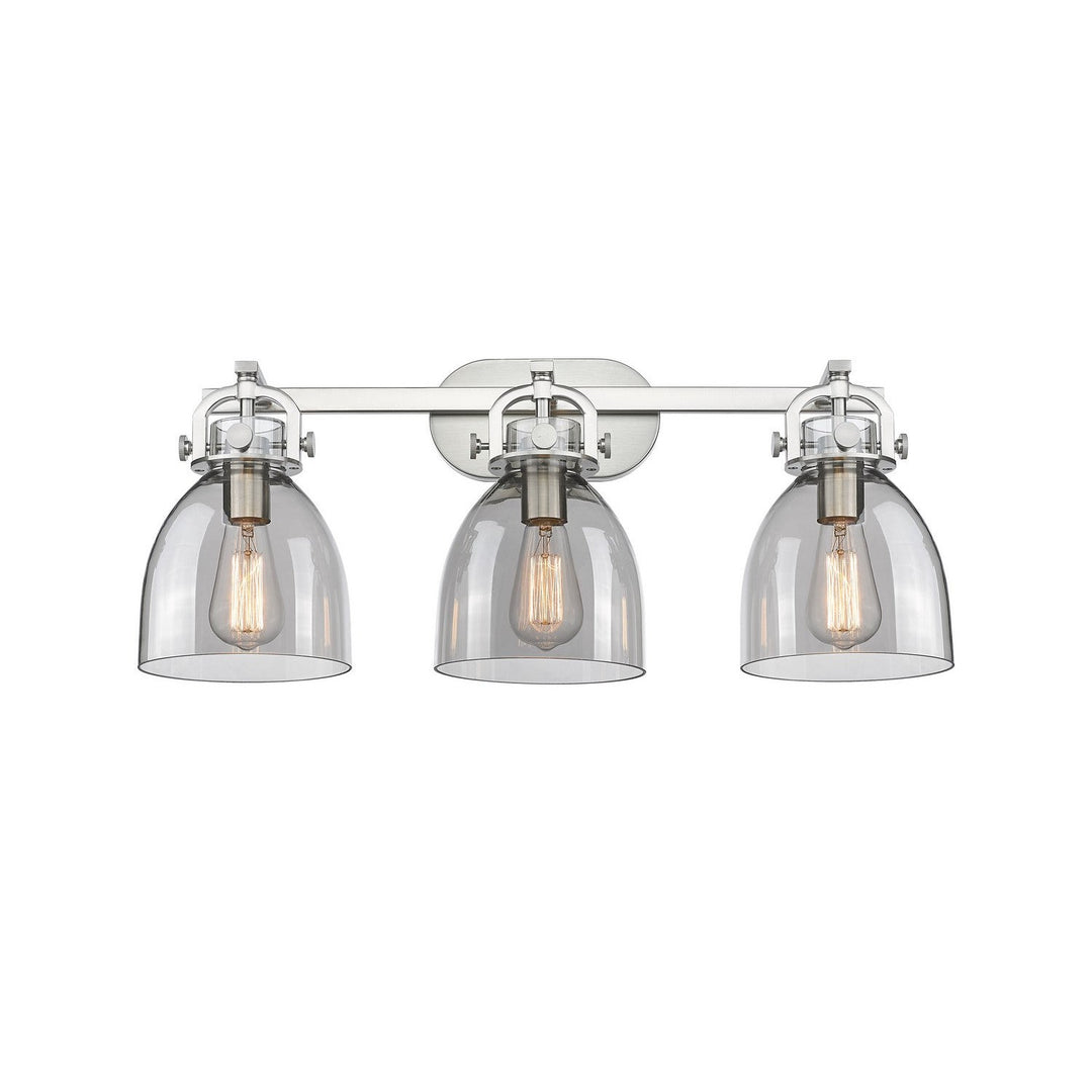 Innovations Downtown Urban 410-3W-SN-G412-7SM Bath Vanity Light 27 in. wide - Satin Nickel