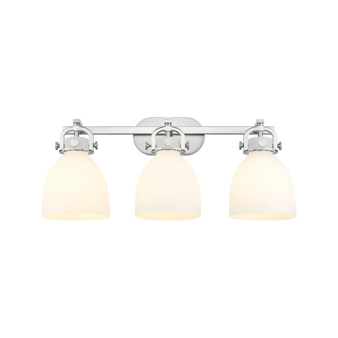 Innovations Downtown Urban 410-3W-SN-G412-7WH Bath Vanity Light 27 in. wide - Satin Nickel