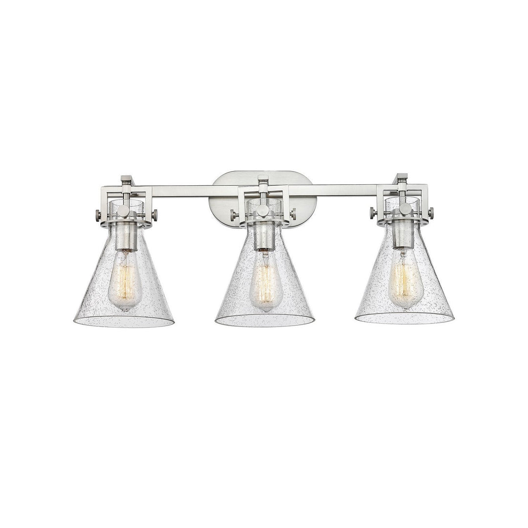Innovations Newton 411-3W-SN-G411-7SDY Bath Vanity Light 27 in. wide - Brushed Satin Nickel