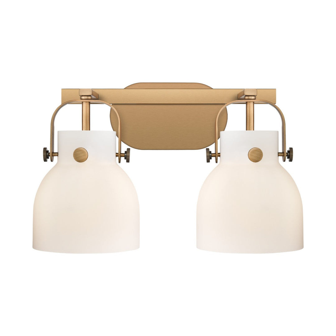 Innovations Downtown Urban 423-2W-BB-G412-6WH Bath Vanity Light 17 in. wide - Brushed Brass