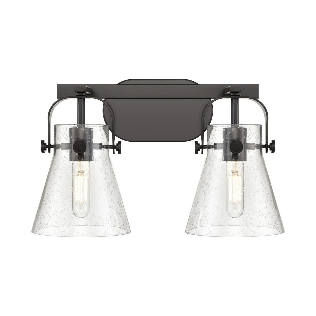 Innovations Downtown Urban 423-2W-BK-G411-6SDY Bath Vanity Light 17 in. wide - Matte Black
