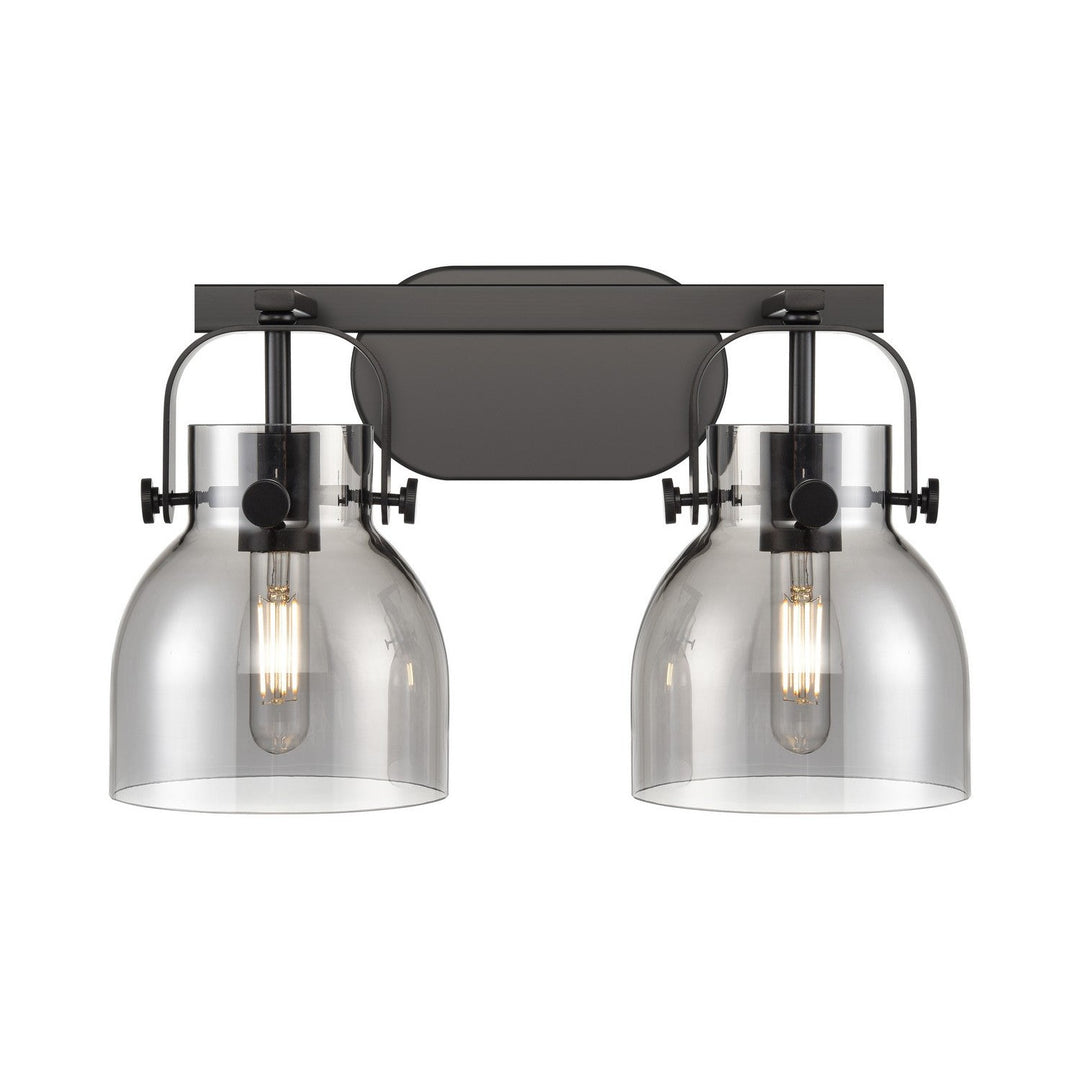Innovations Downtown Urban 423-2W-BK-G412-6SM Bath Vanity Light 17 in. wide - Matte Black