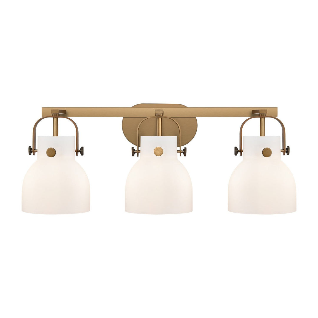 Innovations Downtown Urban 423-3W-BB-G412-6WH Bath Vanity Light 27 in. wide - Brushed Brass