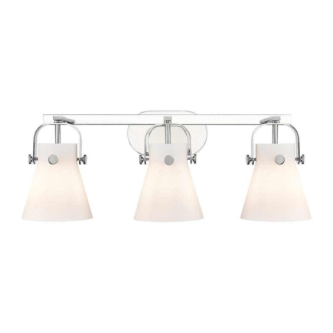 Innovations Downtown Urban 423-3W-PC-G411-6WH Bath Vanity Light 27 in. wide - Polished Chrome