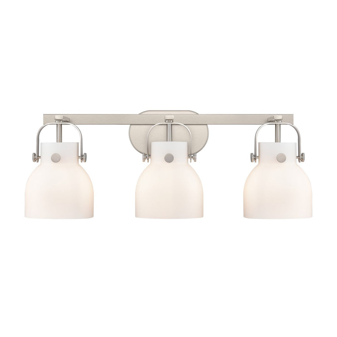 Innovations Downtown Urban 423-3W-SN-G412-6WH Bath Vanity Light 27 in. wide - Satin Nickel