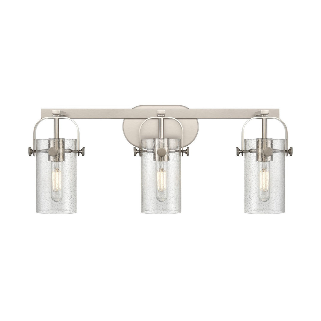 Innovations Pilaster 423-3W-SN-G423-7SDY Bath Vanity Light 25 in. wide - Brushed Satin Nickel