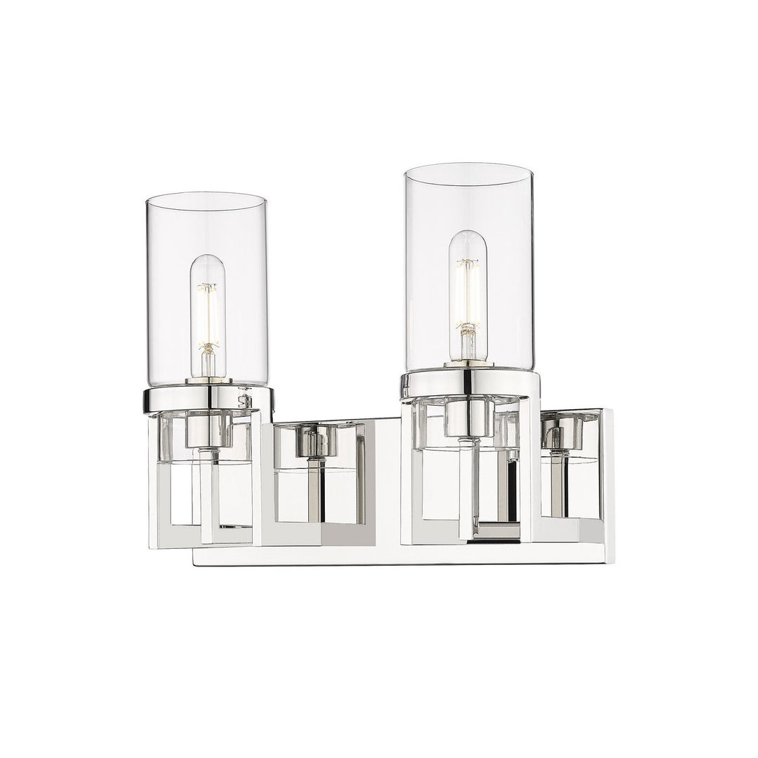 Innovations Downtown Urban 426-2W-PN-G426-8CL Bath Vanity Light 15 in. wide - Polished Nickel