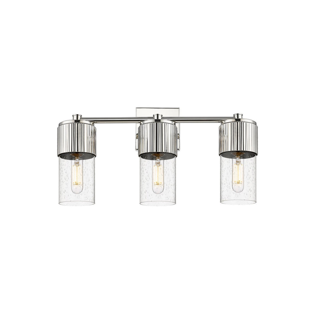 Innovations Downtown Urban 428-3W-PN-G428-7SDY Bath Vanity Light 21 in. wide - Polished Nickel
