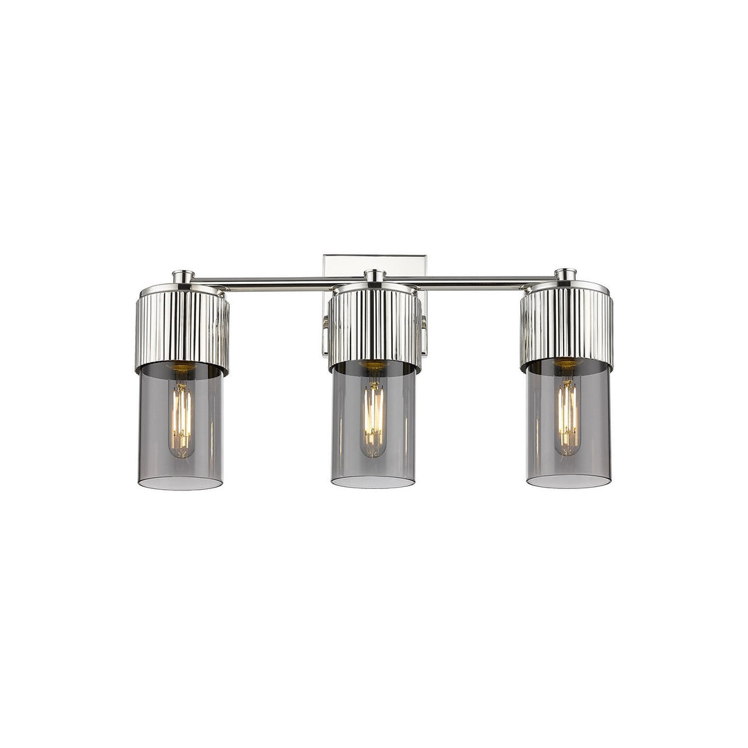 Innovations Downtown Urban 428-3W-PN-G428-7SM Bath Vanity Light 21 in. wide - Polished Nickel