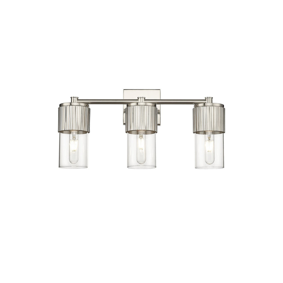 Innovations Downtown Urban 428-3W-SN-G428-7CL Bath Vanity Light 21 in. wide - Satin Nickel