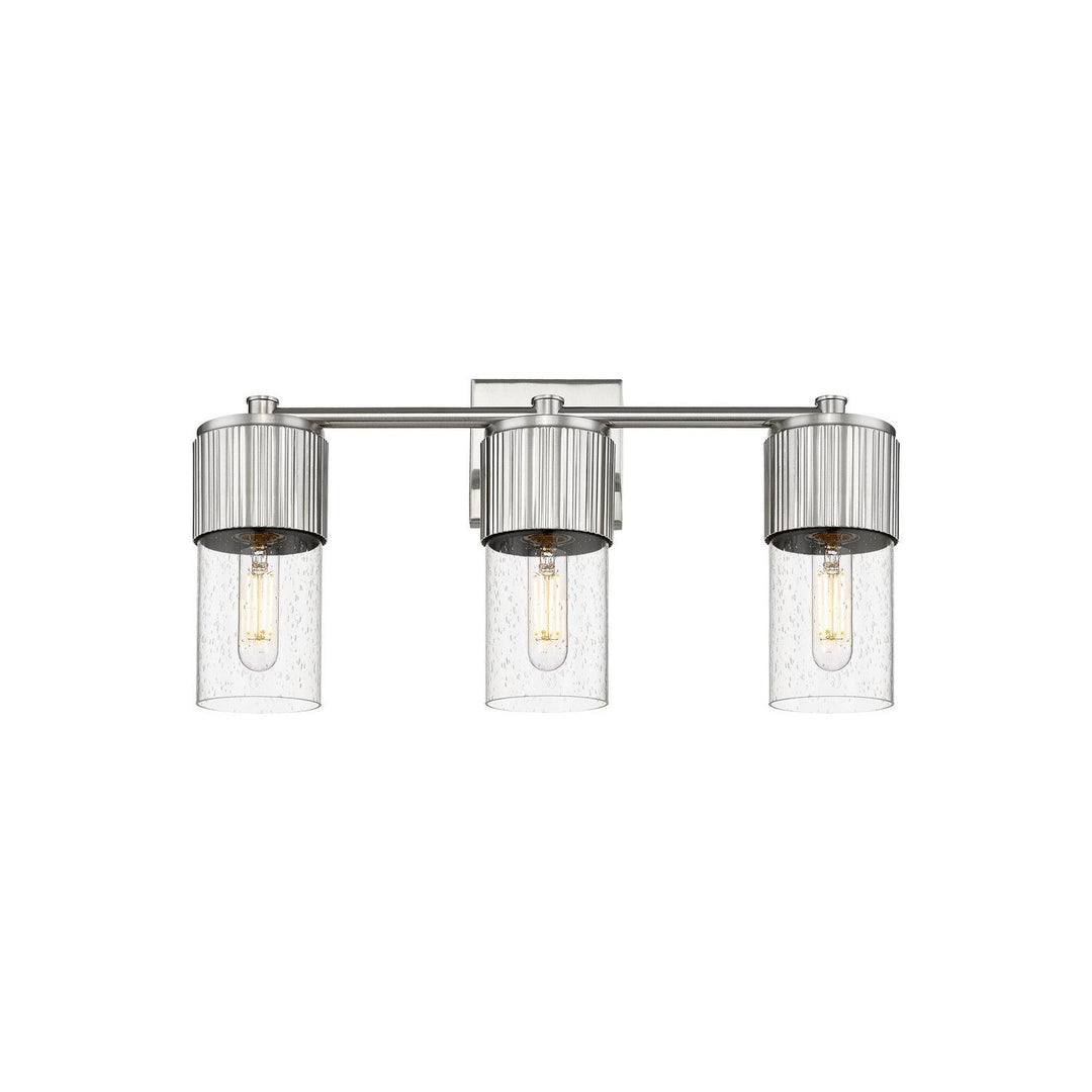 Innovations Downtown Urban 428-3W-SN-G428-7SDY Bath Vanity Light 21 in. wide - Satin Nickel