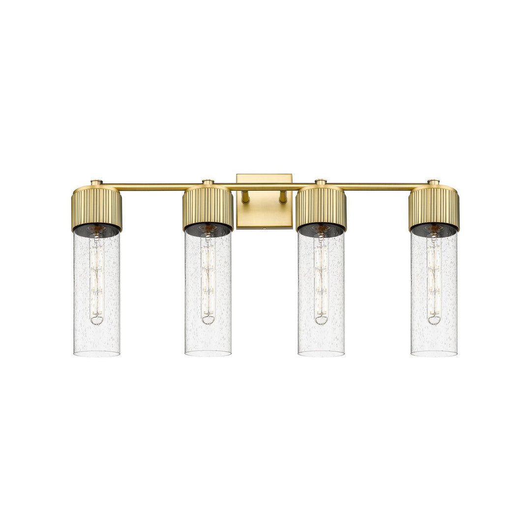 Innovations Downtown Urban 428-4W-BB-G428-12SDY Bath Vanity Light 31 in. wide - Brushed Brass