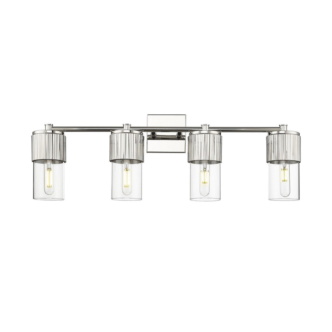 Innovations Downtown Urban 428-4W-PN-G428-7CL Bath Vanity Light 31 in. wide - Polished Nickel