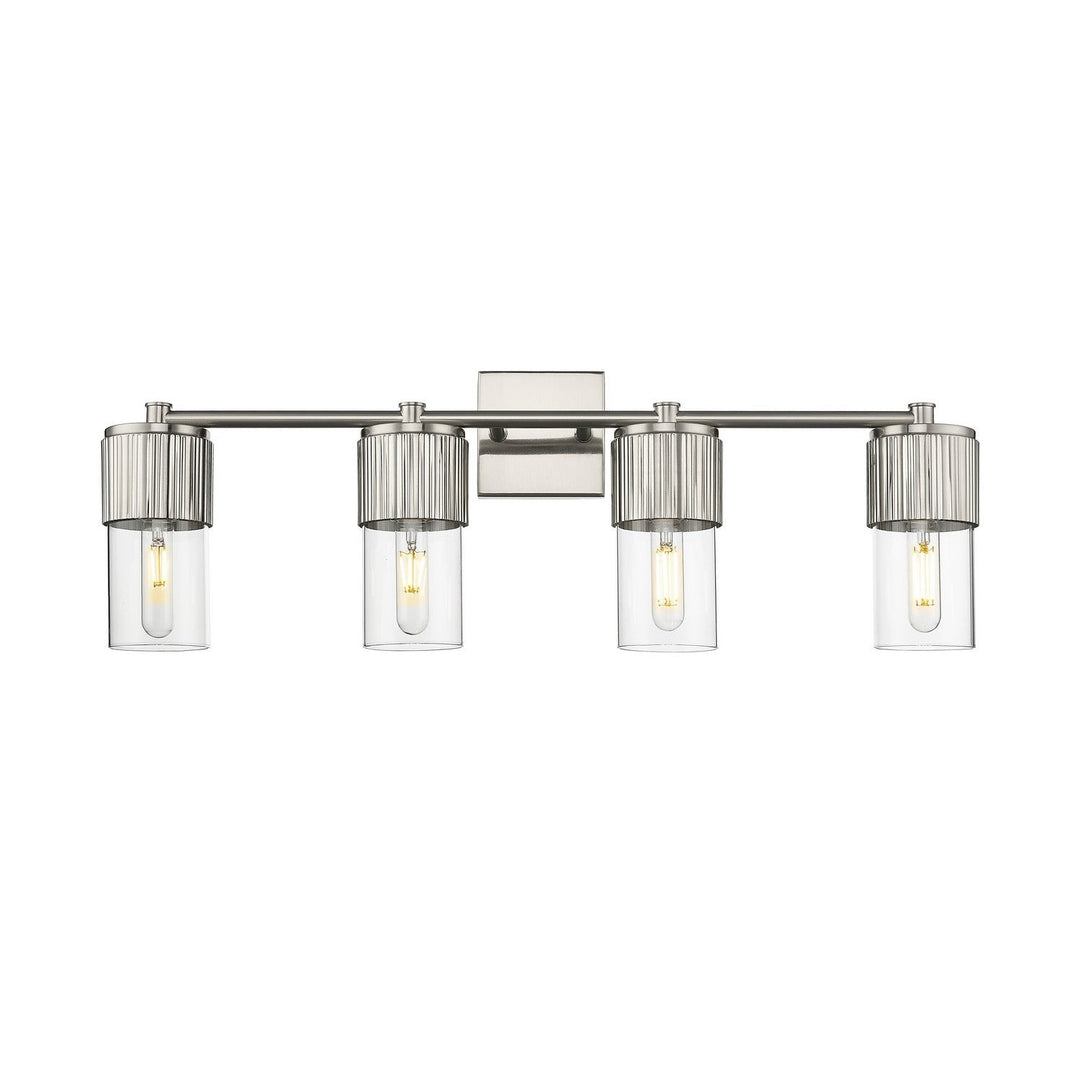 Innovations Downtown Urban 428-4W-SN-G428-7CL Bath Vanity Light 31 in. wide - Satin Nickel