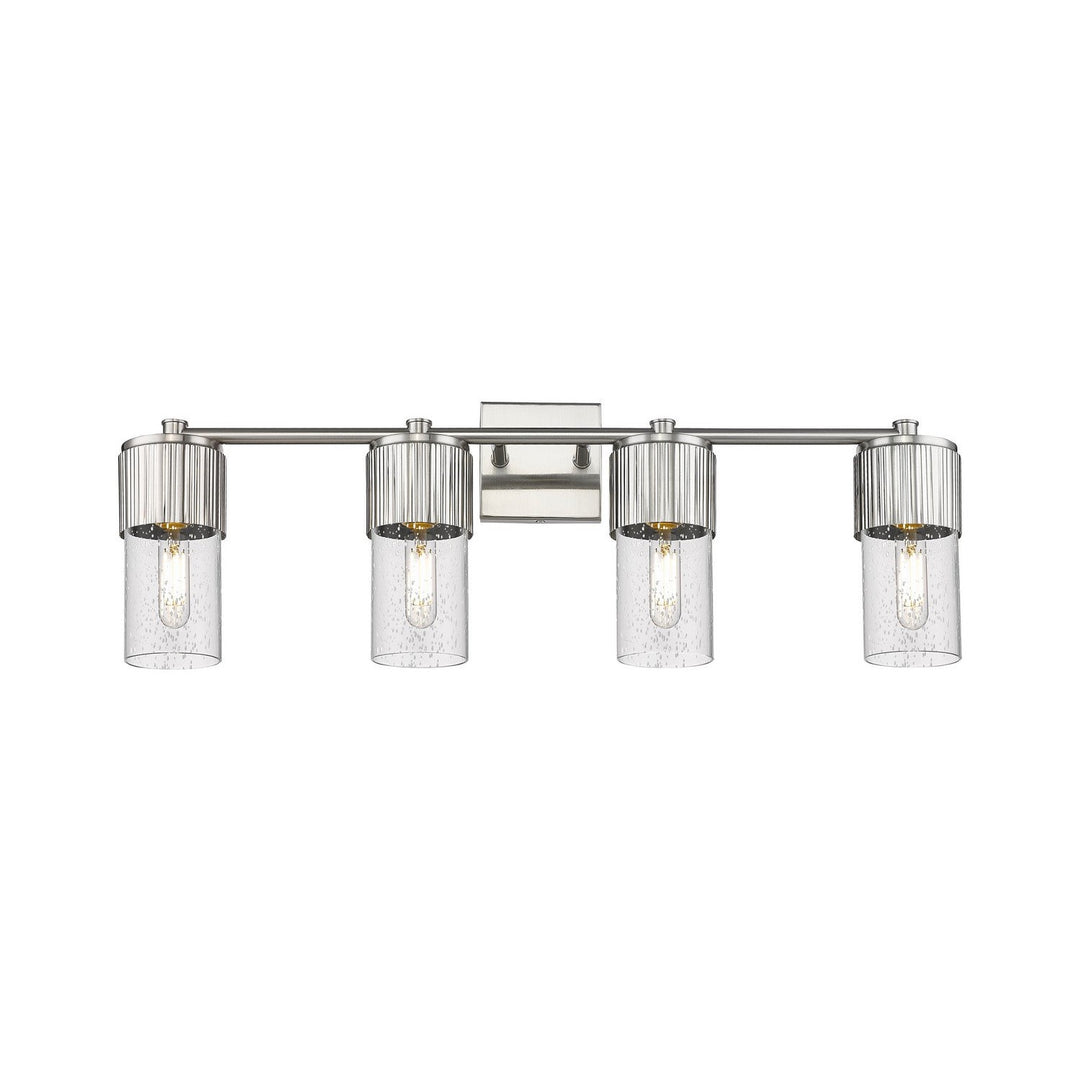 Innovations Downtown Urban 428-4W-SN-G428-7SDY Bath Vanity Light 31 in. wide - Satin Nickel