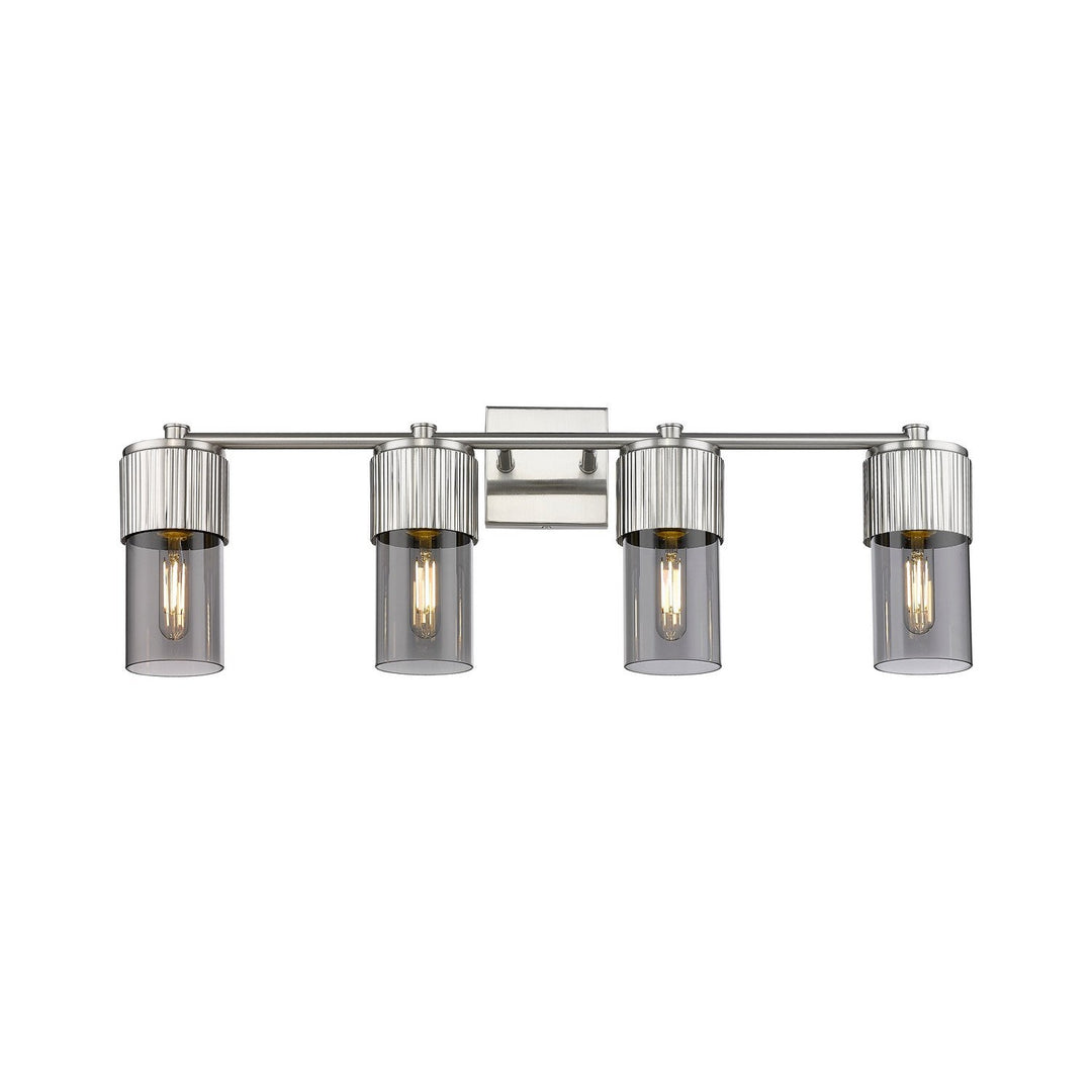 Innovations Downtown Urban 428-4W-SN-G428-7SM Bath Vanity Light 31 in. wide - Satin Nickel
