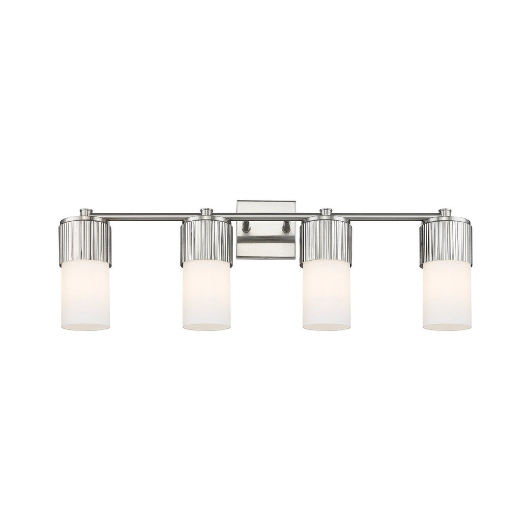 Innovations Downtown Urban 428-4W-SN-G428-7WH Bath Vanity Light 31 in. wide - Satin Nickel