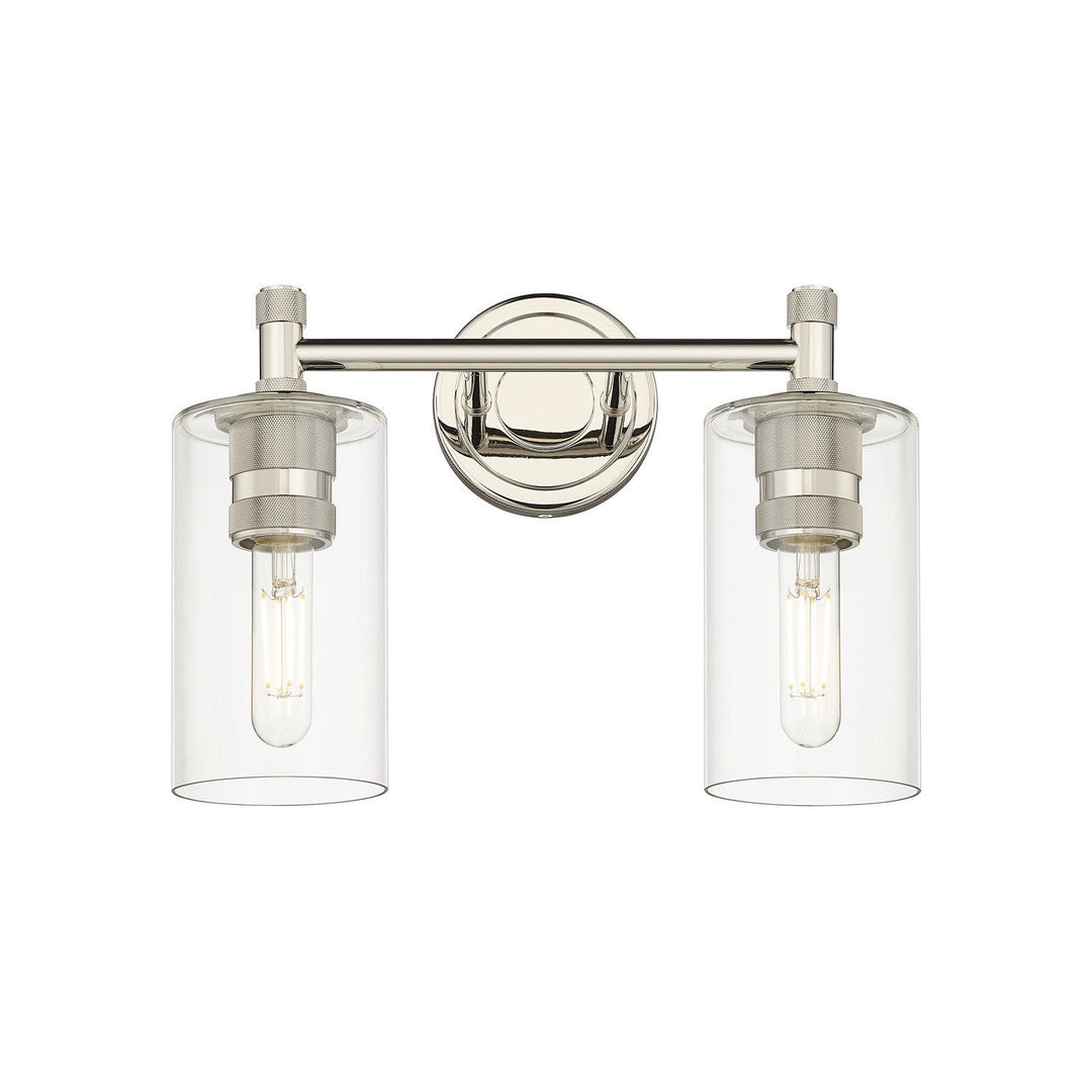 Innovations Downtown Urban 434-2W-PN-G434-7CL Bath Vanity Light 14 in. wide - Polished Nickel