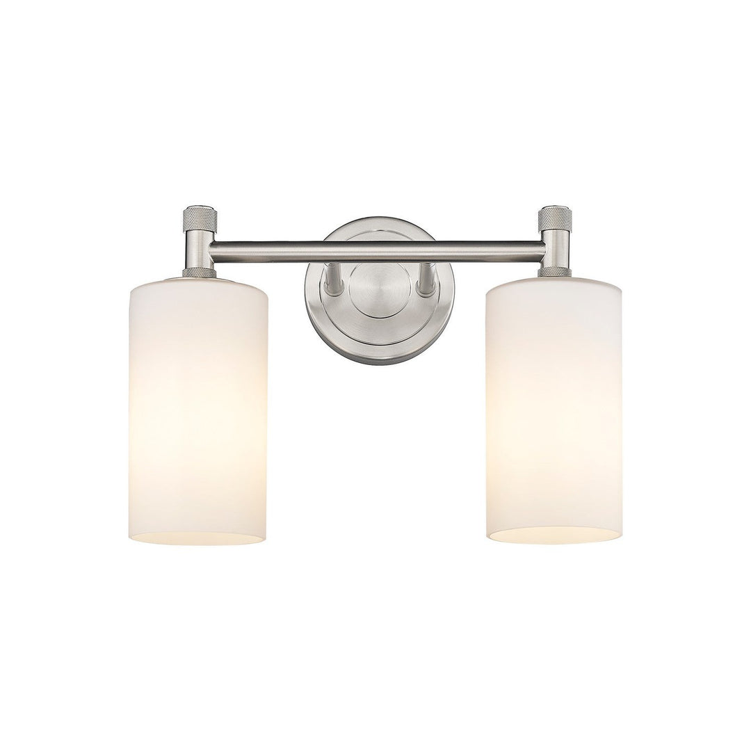 Innovations Downtown Urban 434-2W-SN-G434-7WH Bath Vanity Light 14 in. wide - Satin Nickel