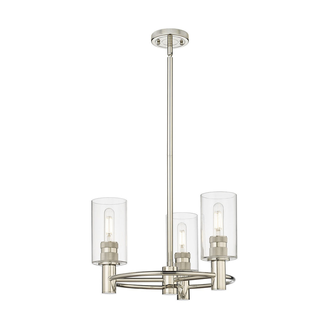 Innovations Downtown Urban 434-3CR-PN-G434-7CL Chandelier Light - Polished Nickel