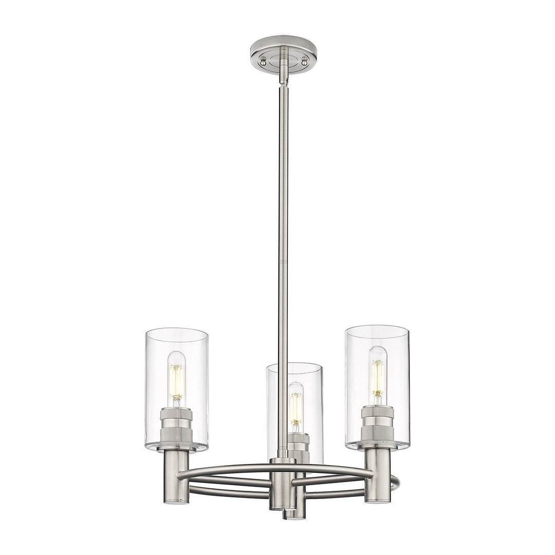 Innovations Downtown Urban 434-3CR-SN-G434-7CL Chandelier Light - Satin Nickel