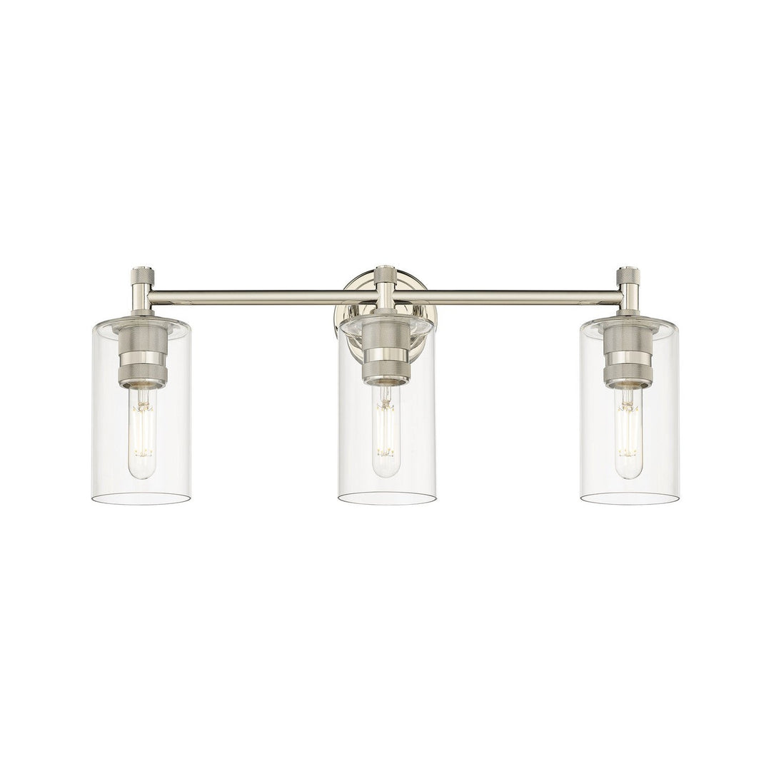 Innovations Downtown Urban 434-3W-PN-G434-7CL Bath Vanity Light 24 in. wide - Polished Nickel