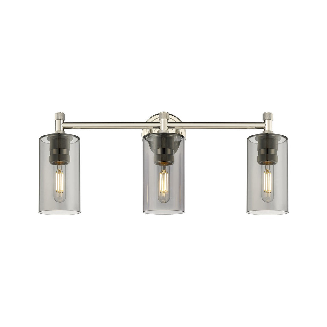 Innovations Downtown Urban 434-3W-PN-G434-7SM Bath Vanity Light 24 in. wide - Polished Nickel