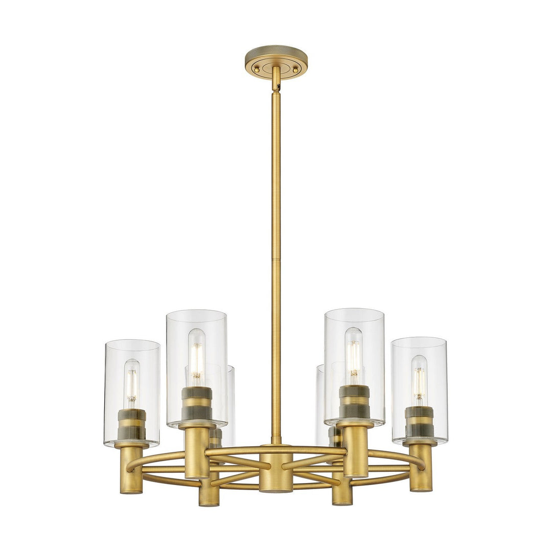 Innovations Downtown Urban 434-6CR-BB-G434-7CL Chandelier Light - Brushed Brass