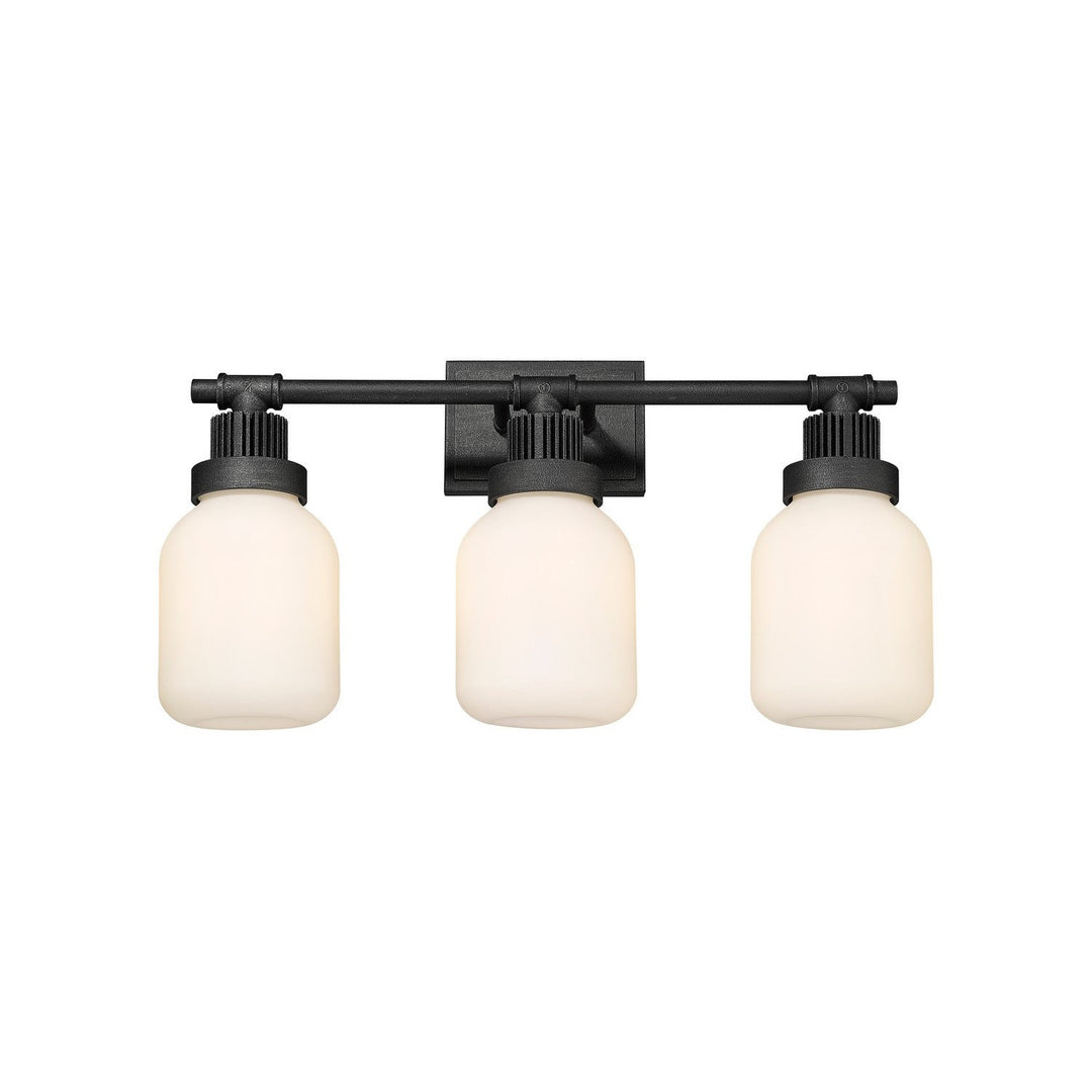 Innovations Downtown Urban 472-3W-WZ-G472-6WH Bath Vanity Light 24 in. wide - Weathered Zinc