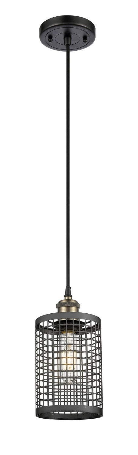 Innovations Downtown Urban 516-1P-BAB-M18-BK Pendant Light - Black Antique Brass