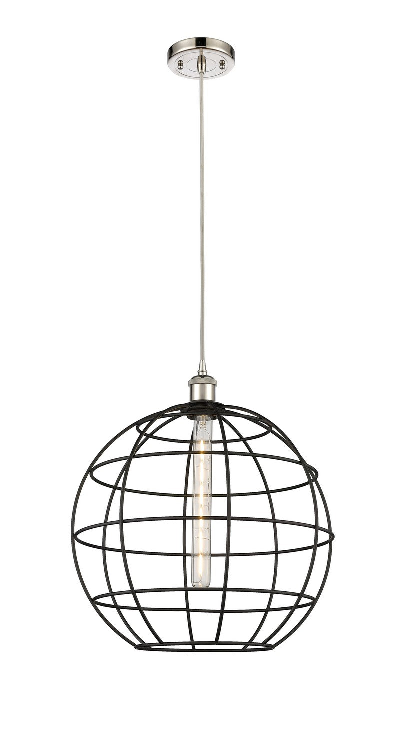 Innovations Ballston 516-1P-PN-CE-16-BK Pendant Light - Polished Nickel
