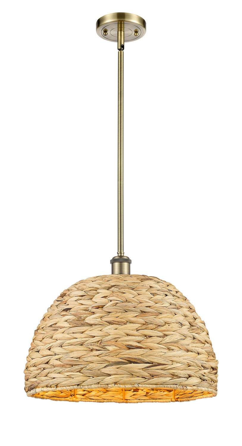 Innovations Downtown Urban 516-1S-AB-RBD-16-NAT Pendant Light - Antique Brass