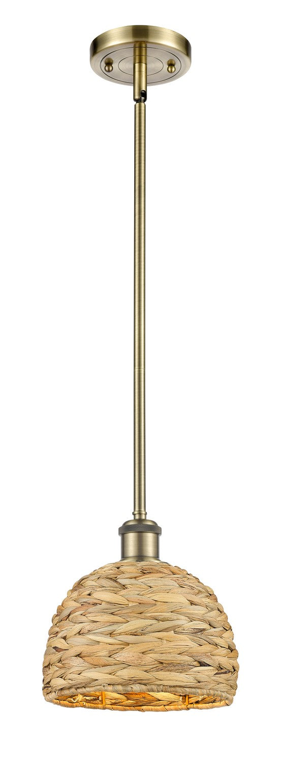 Innovations Downtown Urban 516-1S-AB-RBD-8-NAT Pendant Light - Antique Brass