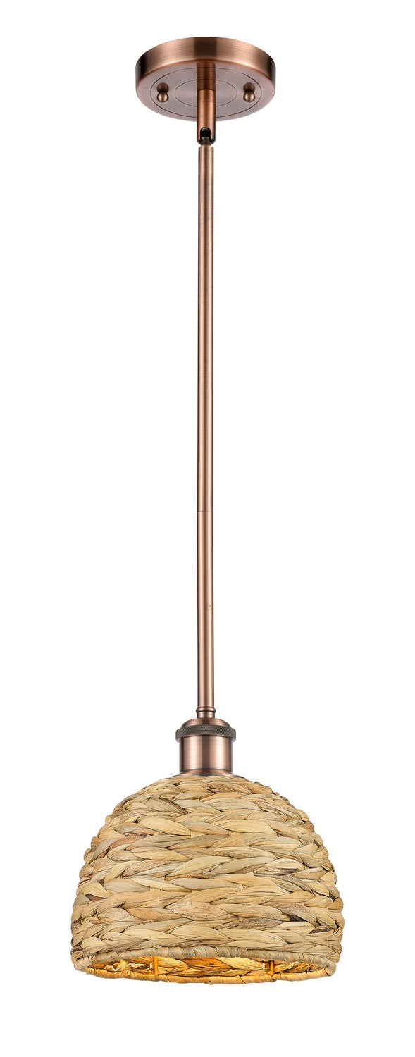 Innovations Downtown Urban 516-1S-AC-RBD-8-NAT Pendant Light - Antique Copper