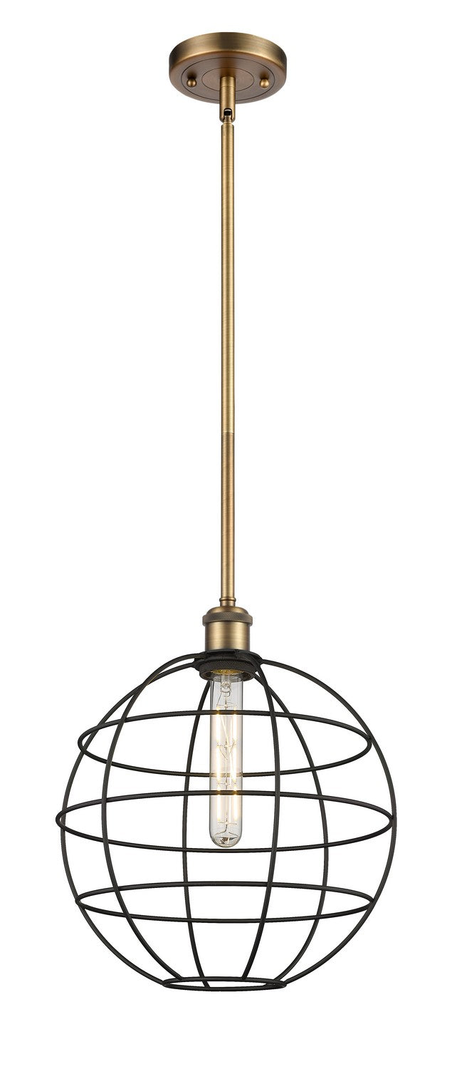 Innovations Ballston 516-1S-BB-CE-12-BK Pendant Light - Brushed Brass