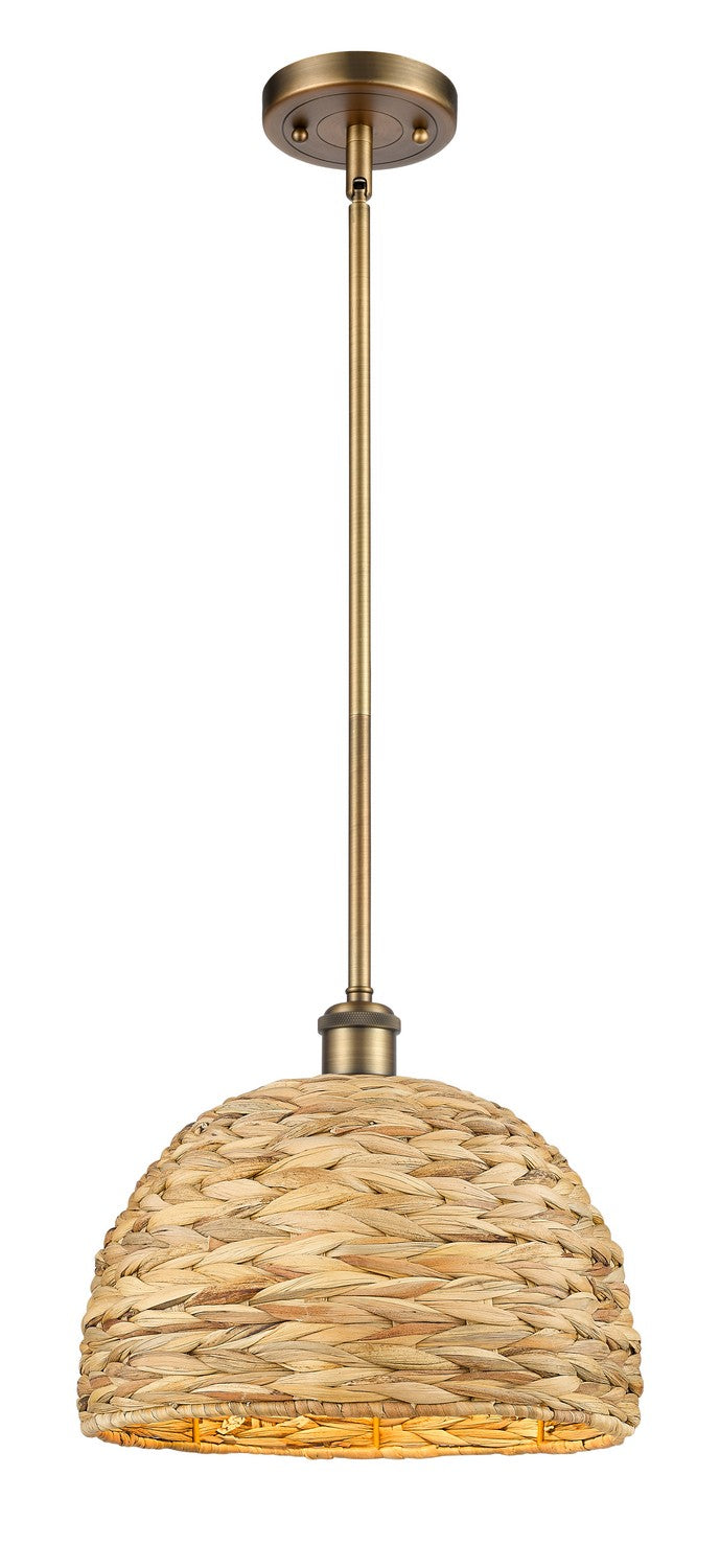 Innovations Downtown Urban 516-1S-BB-RBD-12-NAT Pendant Light - Brushed Brass