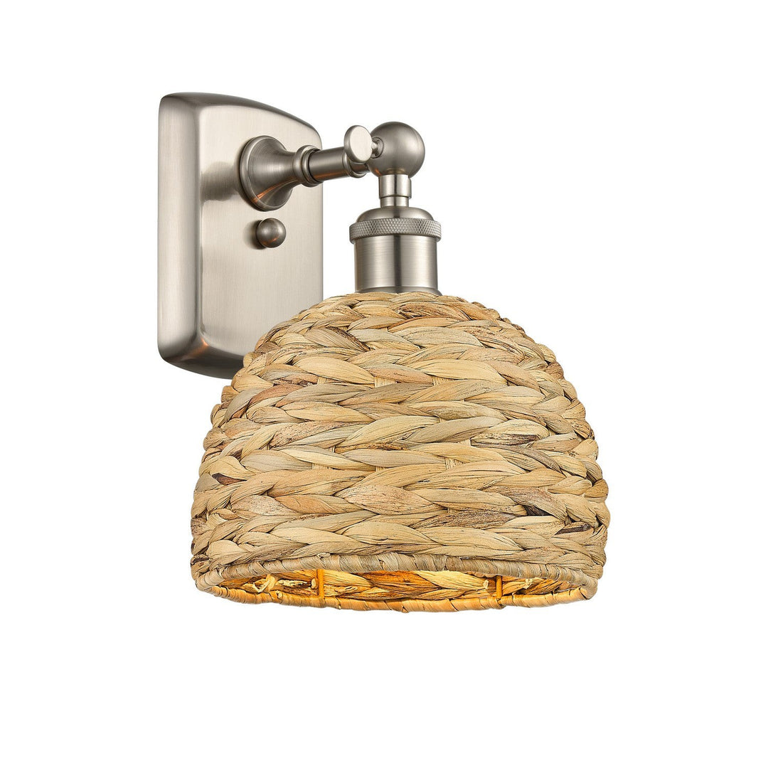 Innovations Downtown Urban 516-1W-SN-RBD-8-NAT Wall Sconce Light - Satin Nickel