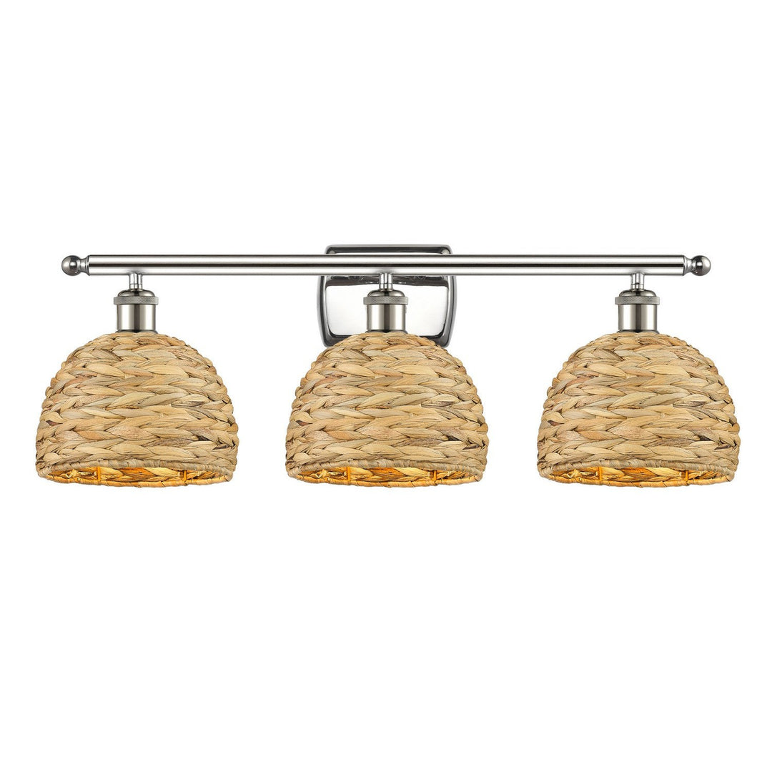 Innovations Downtown Urban 516-3W-PN-RBD-8-NAT Bath Vanity Light 28 in. wide - Polished Nickel